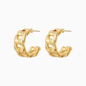 Roxanne Assoulin Babe Hoop Earrings Shiny Gold